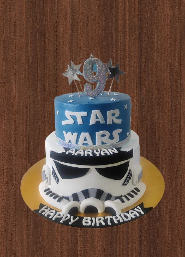 Star Wars Stormtrooper Tiered Cake