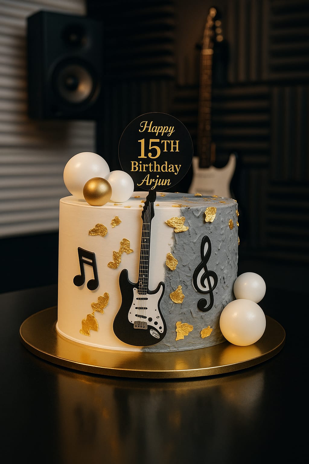 Guitar and Music Designer Cake